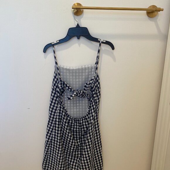 American Eagle Navy and White Gingham Tie-back Sundress - Picture 4 of 7